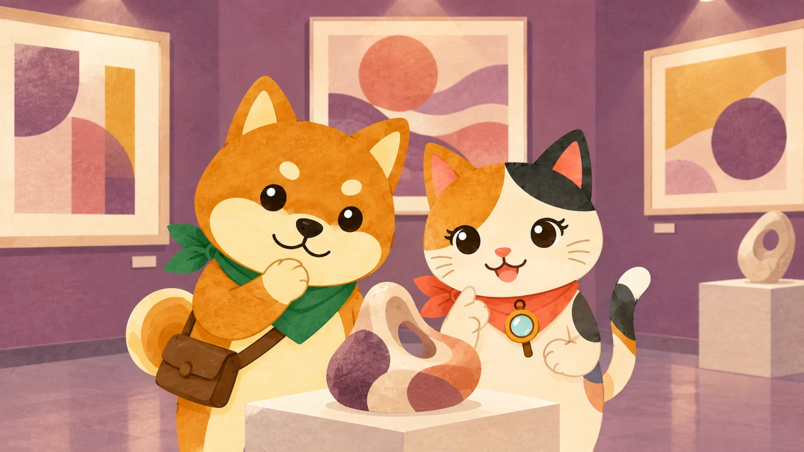 「石田倉庫のアートな2日間」のイメージイラスト（みちみっけ）