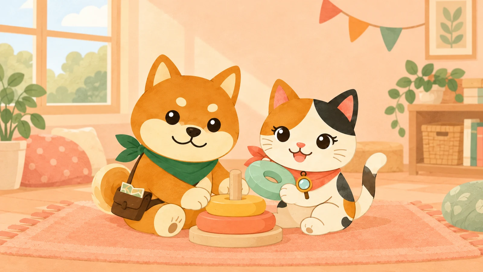 「【10/23更新】オカピの赤ちゃん公開・愛称投票」のイメージイラスト（みちみっけ）