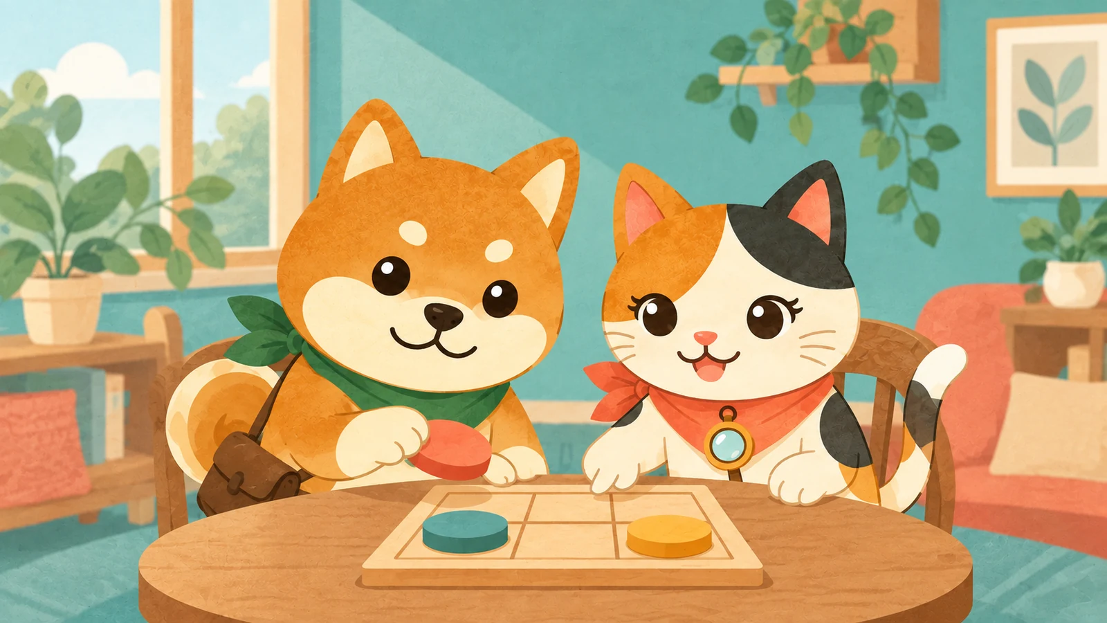 「キッズ将棋ひろば(2)パワーアップクラス」のイメージイラスト（みちみっけ）