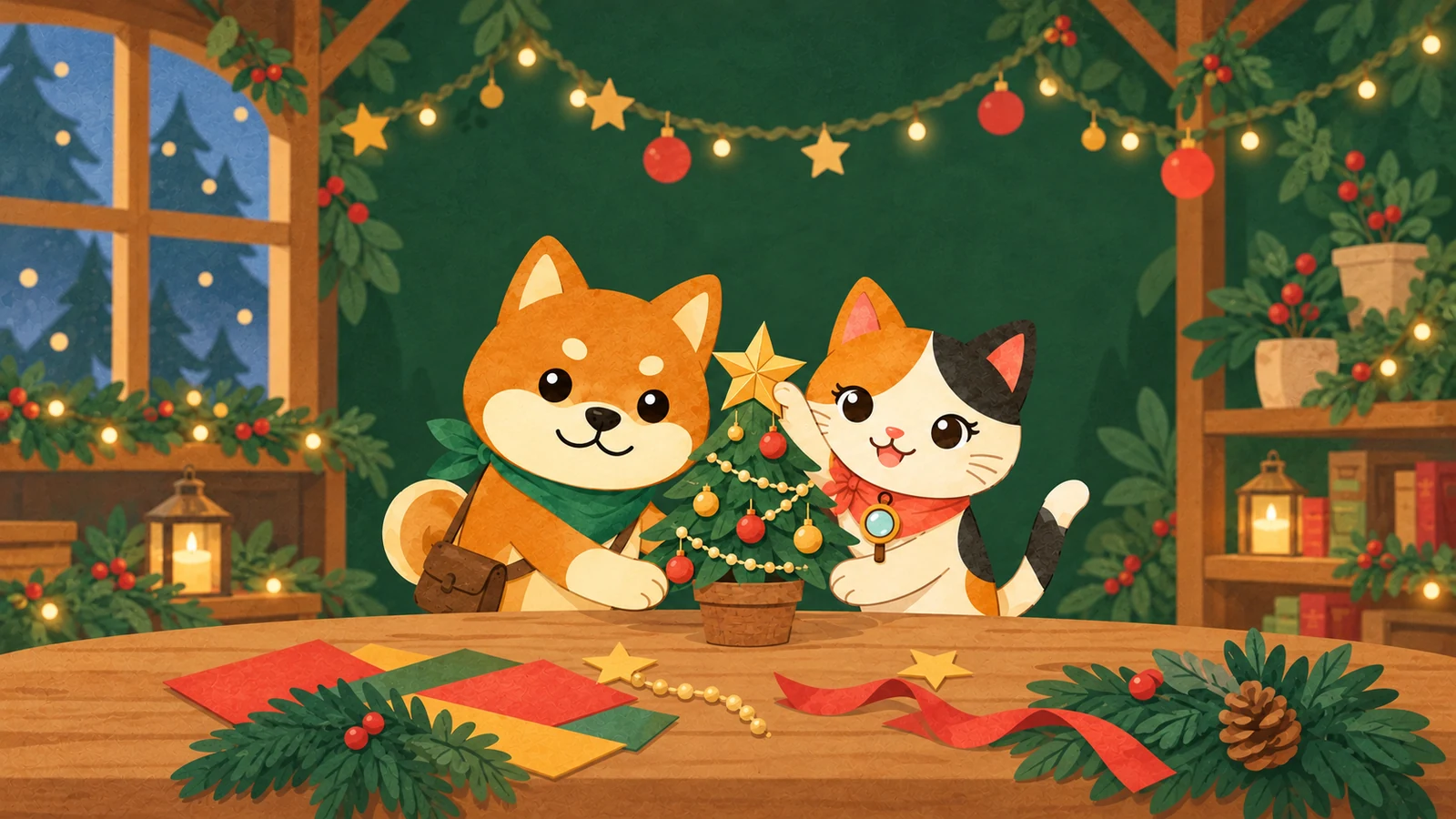 「親と子のクリスマスシアター『ロミオとジュリエット』（調布市せんがわ劇場）」のイメージイラスト（みちみっけ）