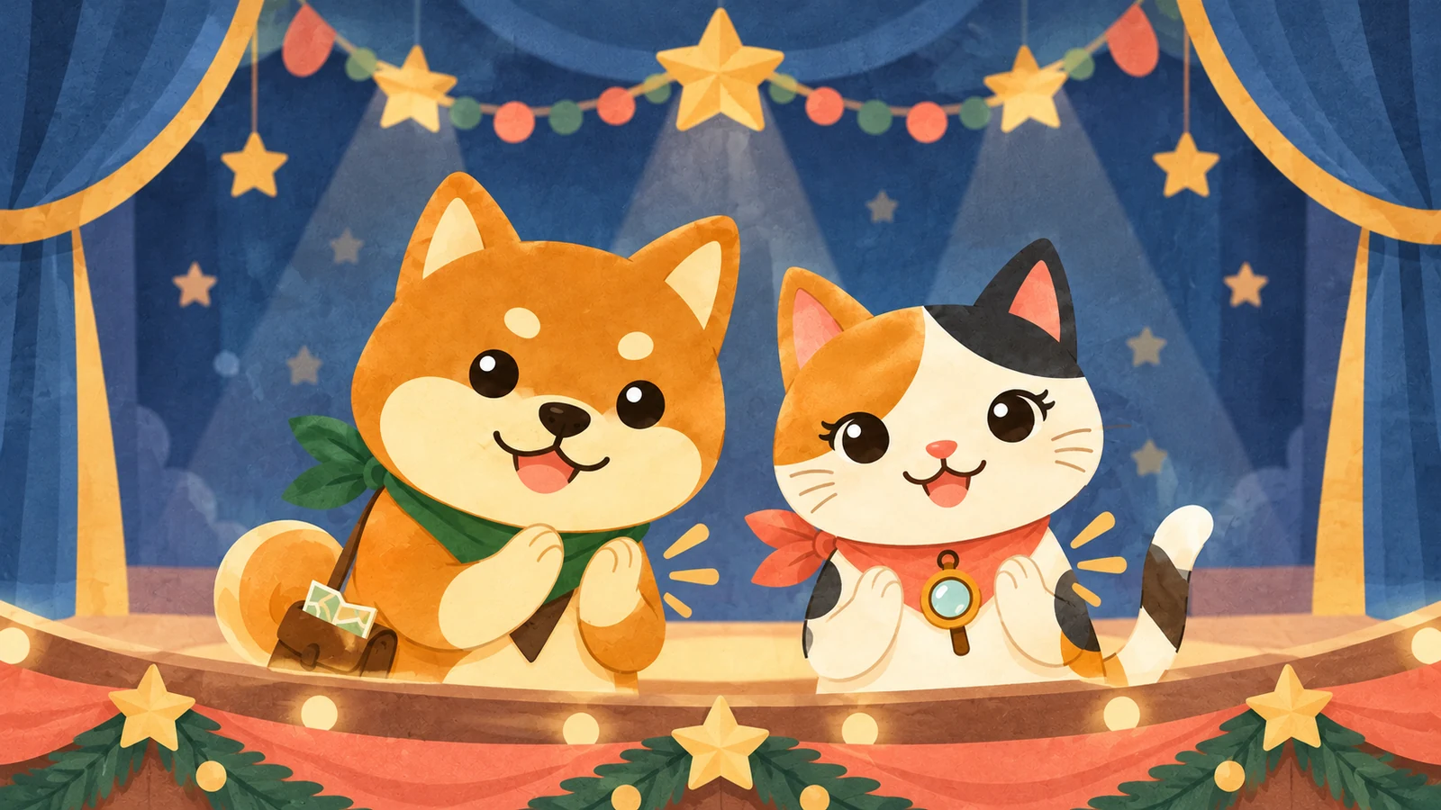 「クリスマスファミリーコンサート2026 with 日本フィル（セシオン杉並 Meet The Artists vol.10）」のイメージイラスト（みちみっけ）