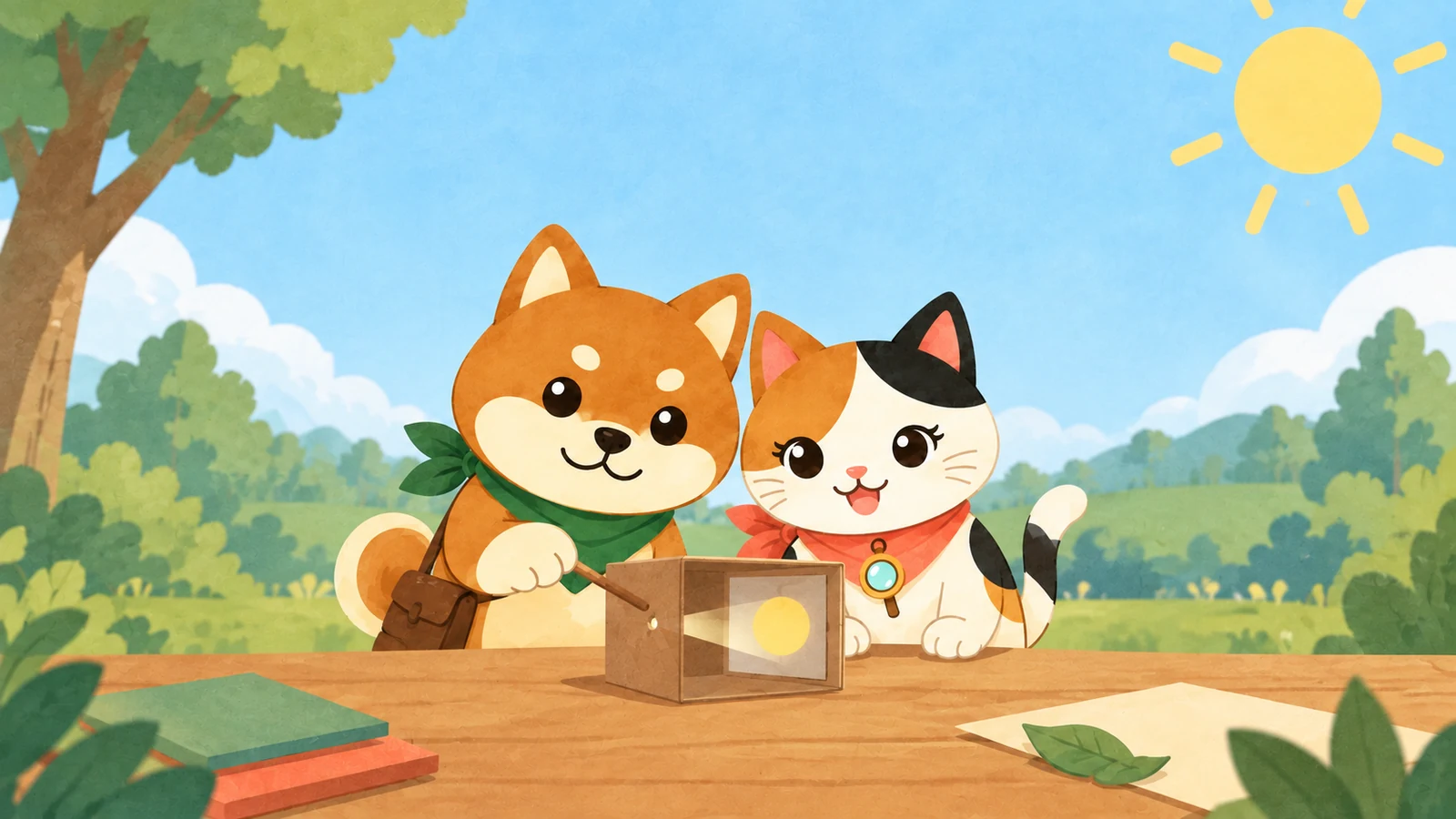 「新春・太陽と昼間の星観望会」のイメージイラスト（みちみっけ）