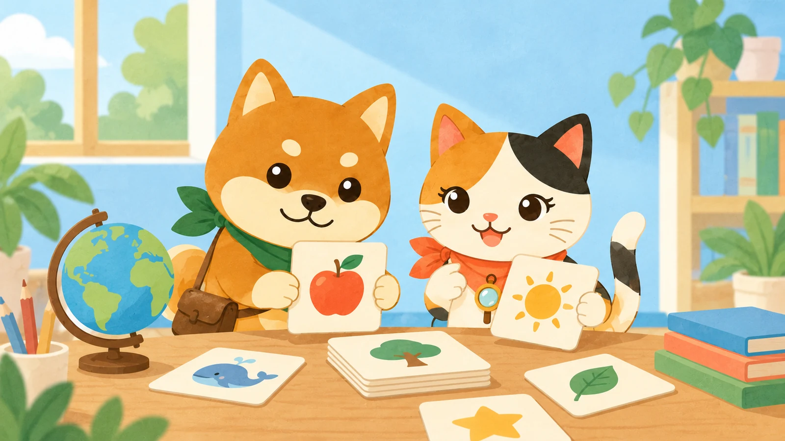 「【小学生対象｜無料】いろんな「秋」を英語で楽しもう！@武蔵小杉」のイメージイラスト（みちみっけ）