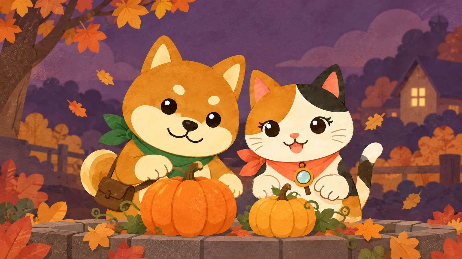 「ハロウィンパーティ 2026 in 東由利」のイメージイラスト（みちみっけ）