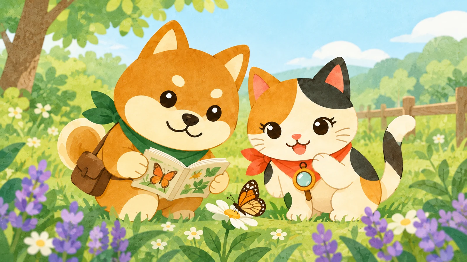 「秋の昆虫を探そう」のイメージイラスト（みちみっけ）