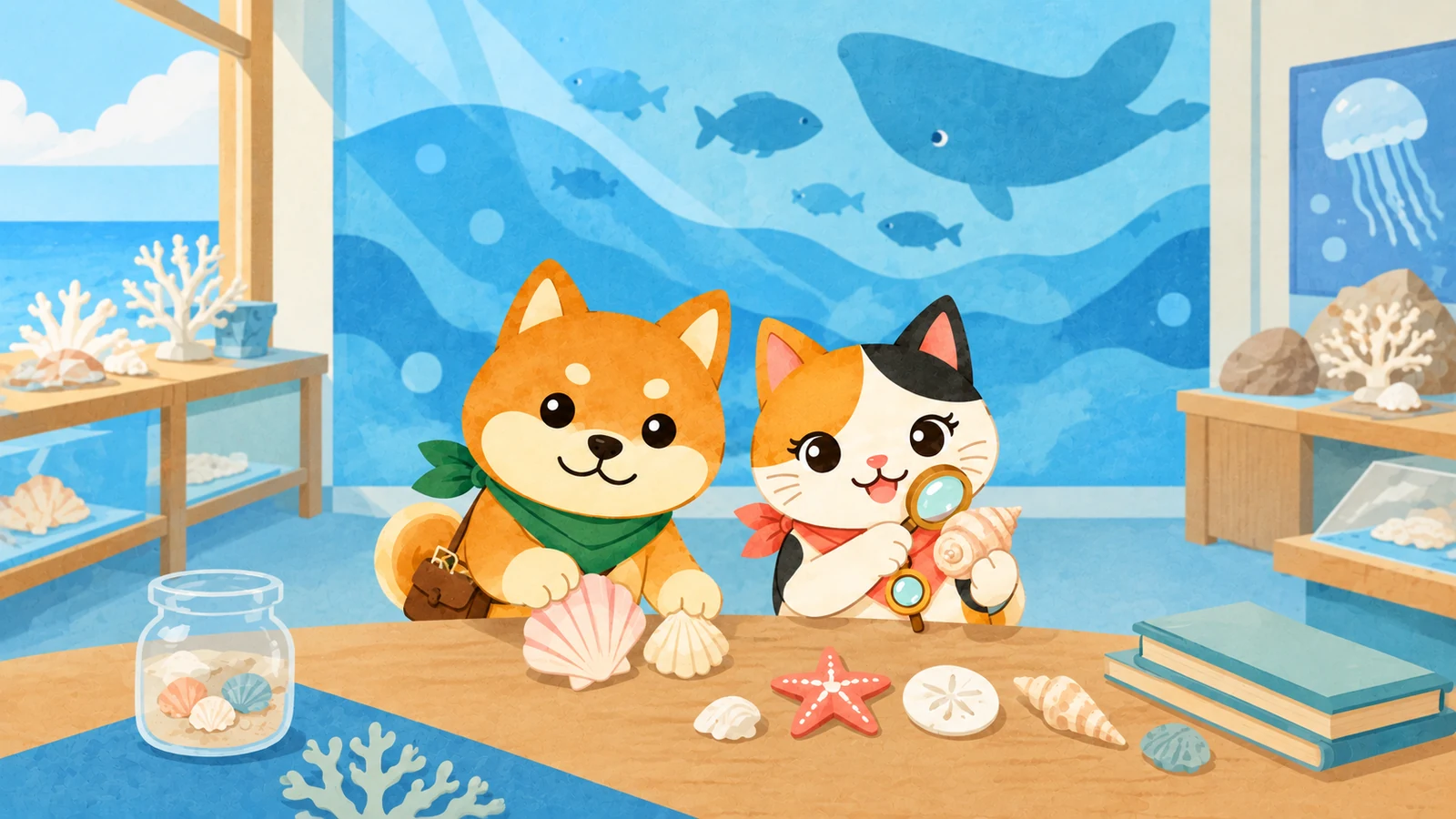 「スタッフが描いた!マグロの江戸風鈴」のイメージイラスト（みちみっけ）