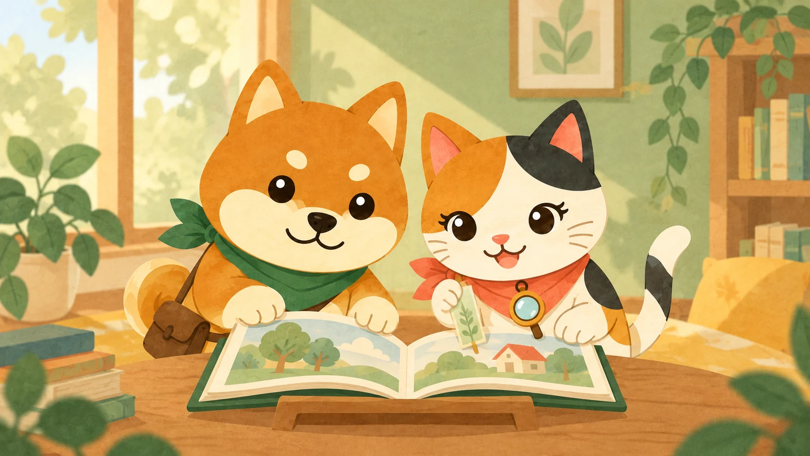 「いっしょにあそぼ！トコトコちゃんと＆ぐっすりねんねのお話会」のイメージイラスト（みちみっけ）