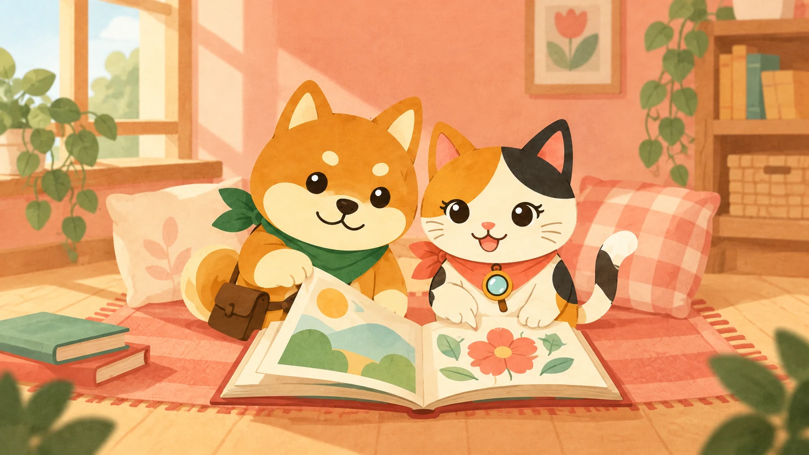 「冬のキャンドルの会～ストーリーテリングのおはなし会～」のイメージイラスト（みちみっけ）