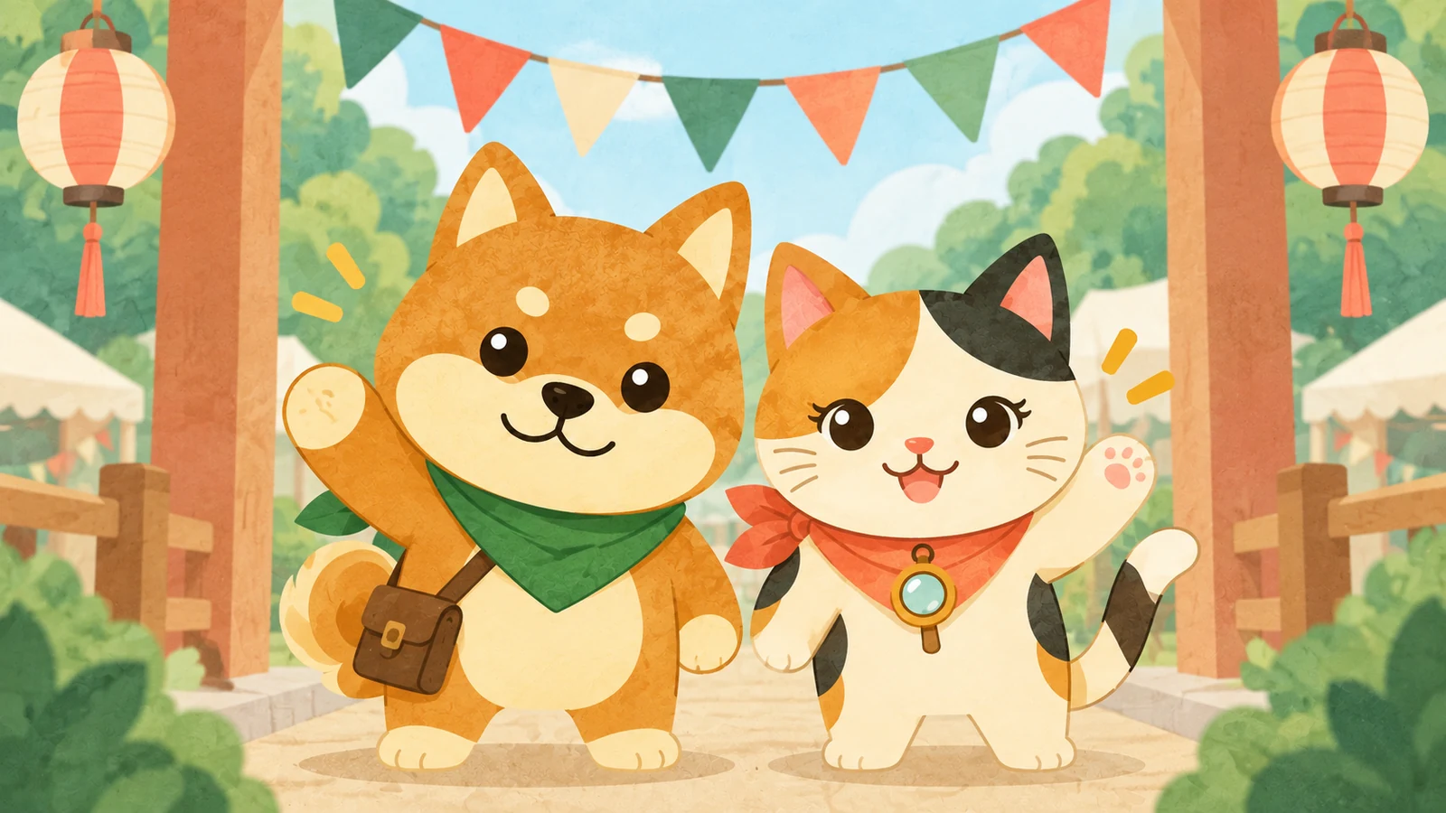 「タッチングプール＆里海mini縁日」のイメージイラスト（みちみっけ）